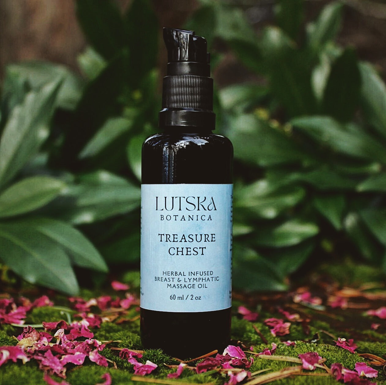 breast massage oil - lymphatic massage oil - herbal infused, no essential oils, made without essential oils - plant magic apothecary