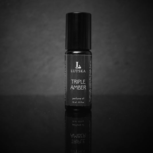 TRIPLE AMBER Perfume Oil Roller - Amber, Honey, Incense, Resins, Vanilla